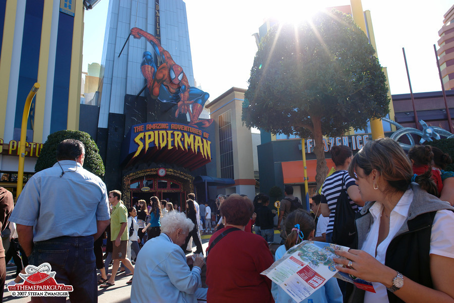 Spiderman Ride entrance