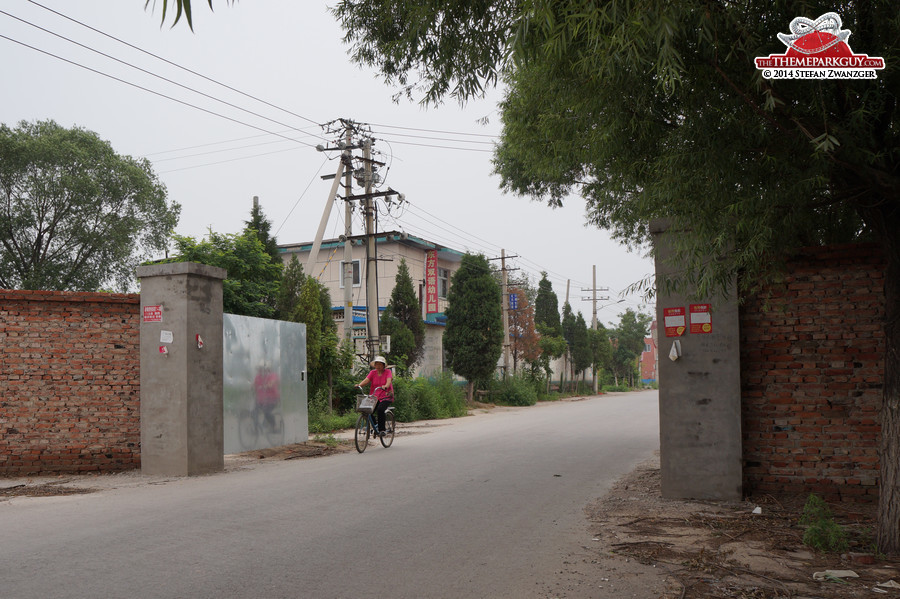 Woman on bicycle