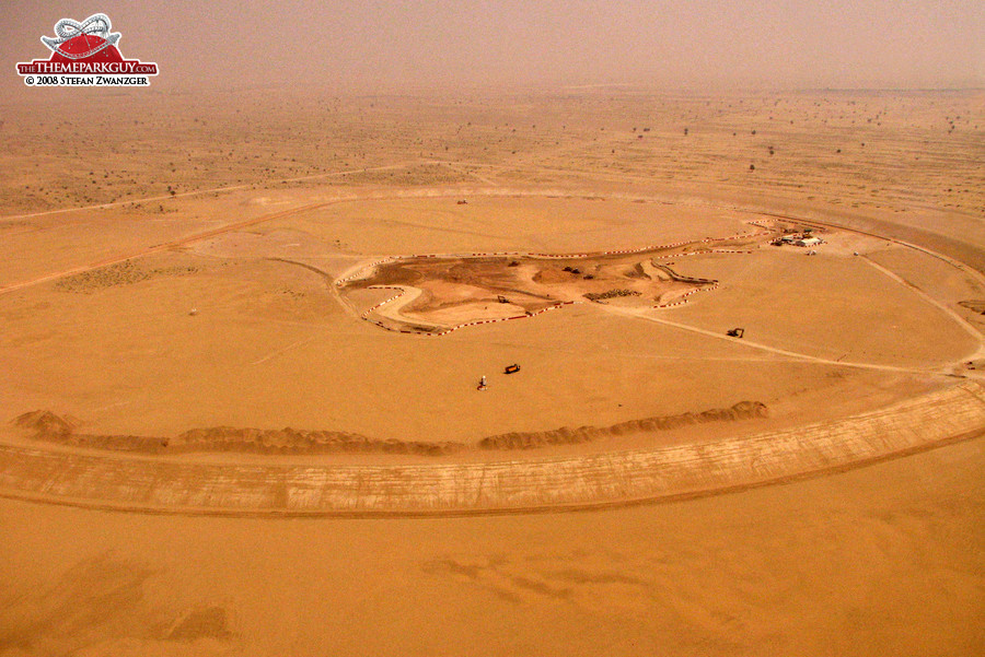 Universal Studios Dubailand aerial view