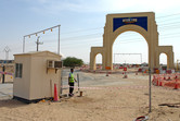The Universal Studios Dubailand site office gate is ready