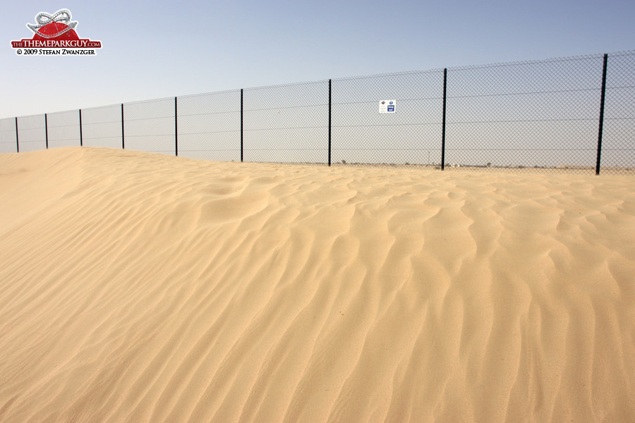 The Universal Studios Dubailand construction fence