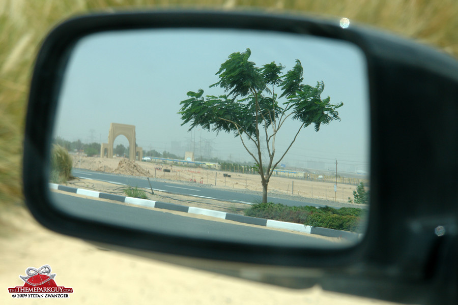 Universal Studios Dubailand site office gate