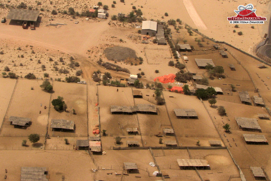 Dwellings in between the site office and the actual construction site