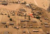 Dwellings in between the site office and the actual construction site