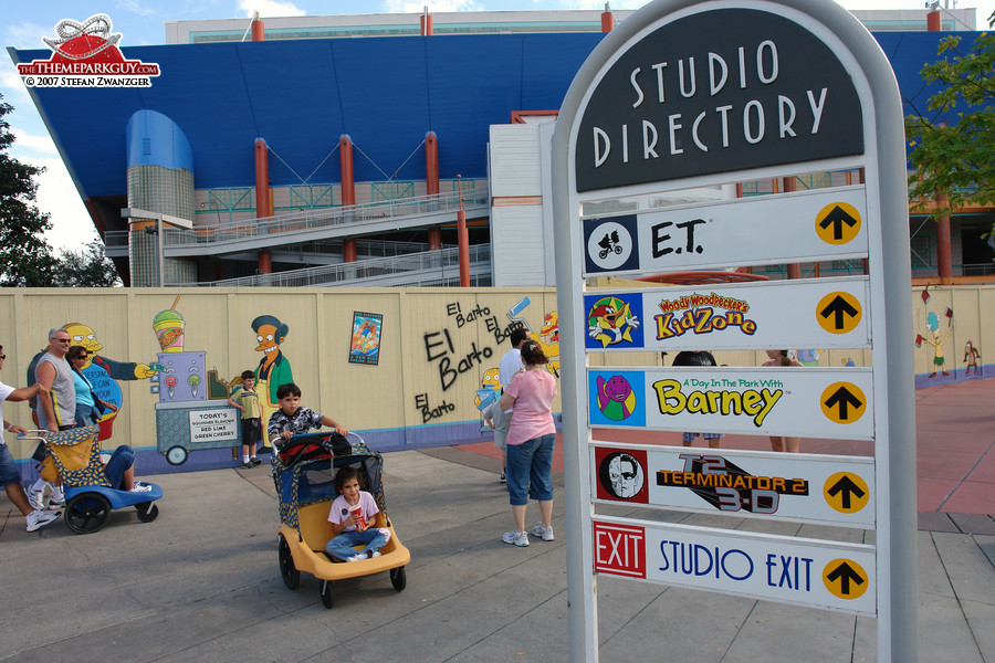 Simpsons ride under construction