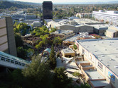 View down on the Lower Lot (where Jurassic Park and Mummy are located)