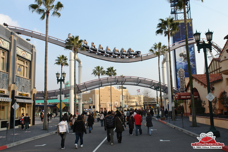 Coaster meandering through the park