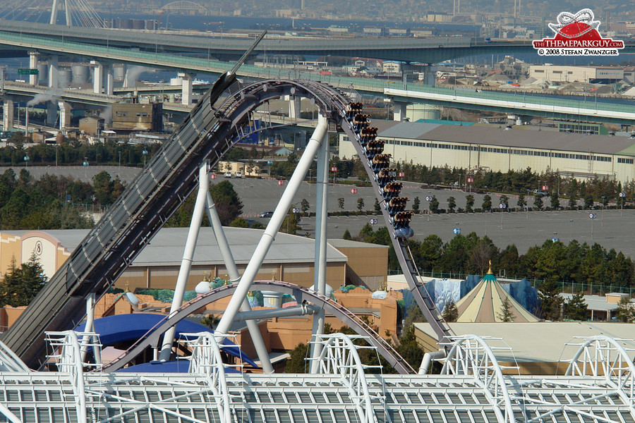 Hollywood Dream roller coaster sticking out of the Studios