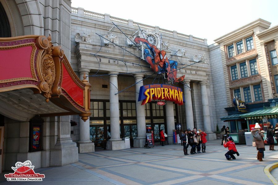 Spiderman ride entrance