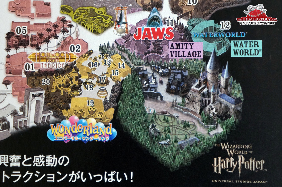The Universal Studios Japan map already features Harry Potter