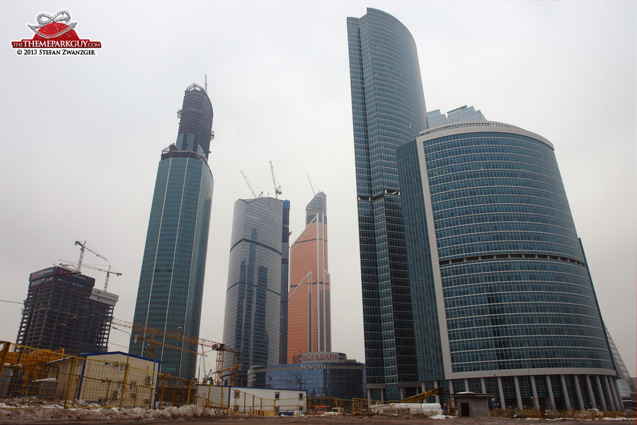 Skyscrapers under construction