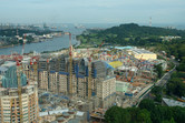 Universal Studios Singapore from above, November 2009