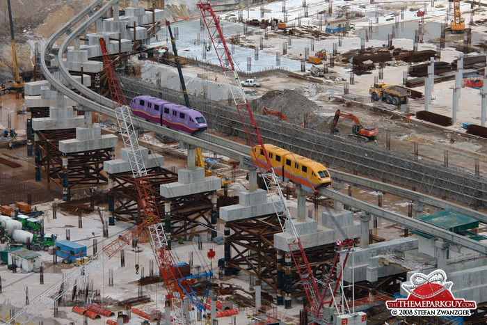 Monorail passing through the future Resorts World