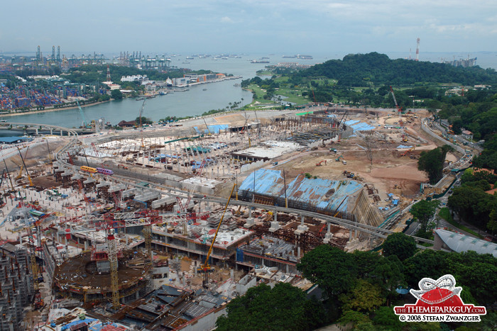 Universal Studios Singapore construction site