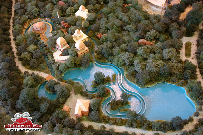 Jurassic Park river rapids ride model