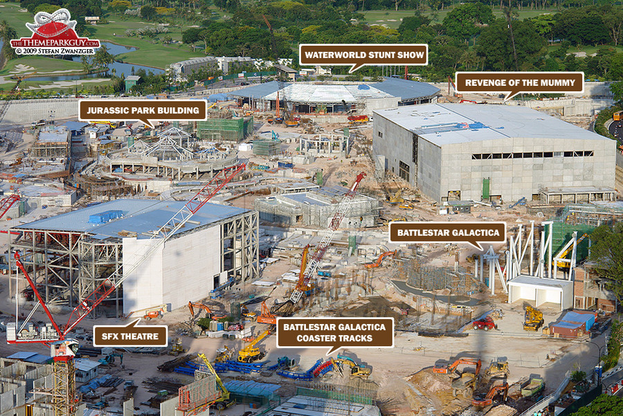 Universal Studios Singapore construction details