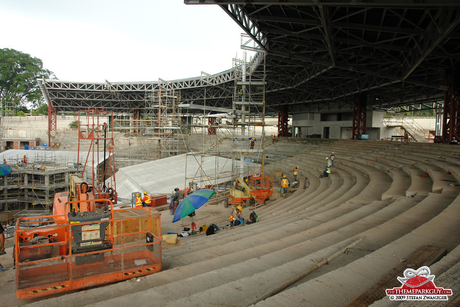 Waterworld stunt show stadium