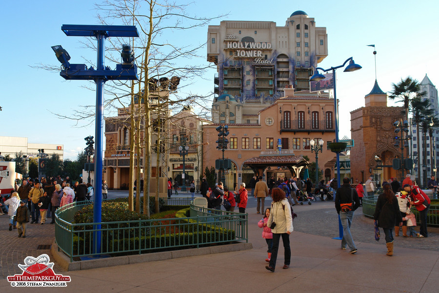 Studio street, with the Tower of Terror in the background