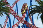 Superman coaster at Warner Brothers Movie World