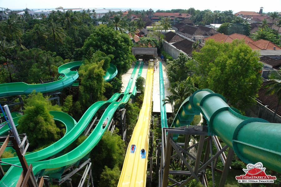 Body slides and mat racer slides in Bali