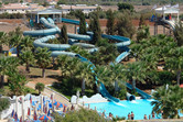 Classic water slides with enclosed sections