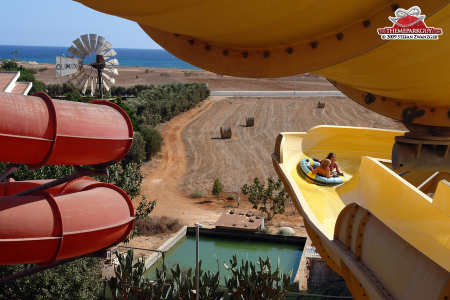 Water slides with Cypriot background