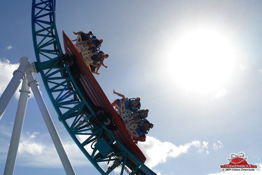 Even a U-shaped roller coaster made it into the water park