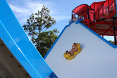 U-shaped slide close-up