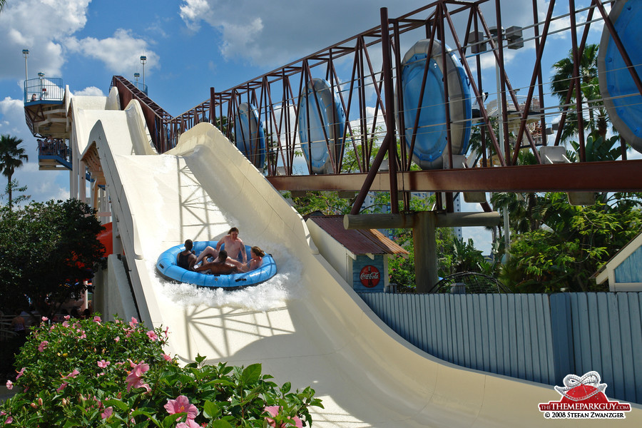 This family rafting slide is good fun!