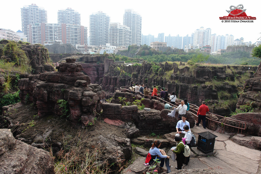 Window of the World, with Shenzhen in the background