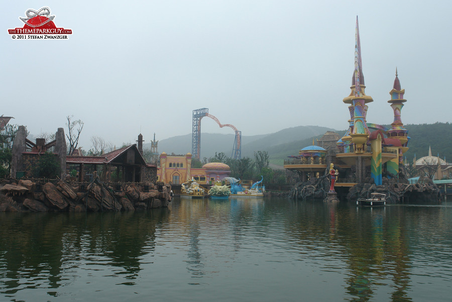 Attractions surrounding the centerpiece lake