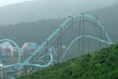 Flying coaster from above