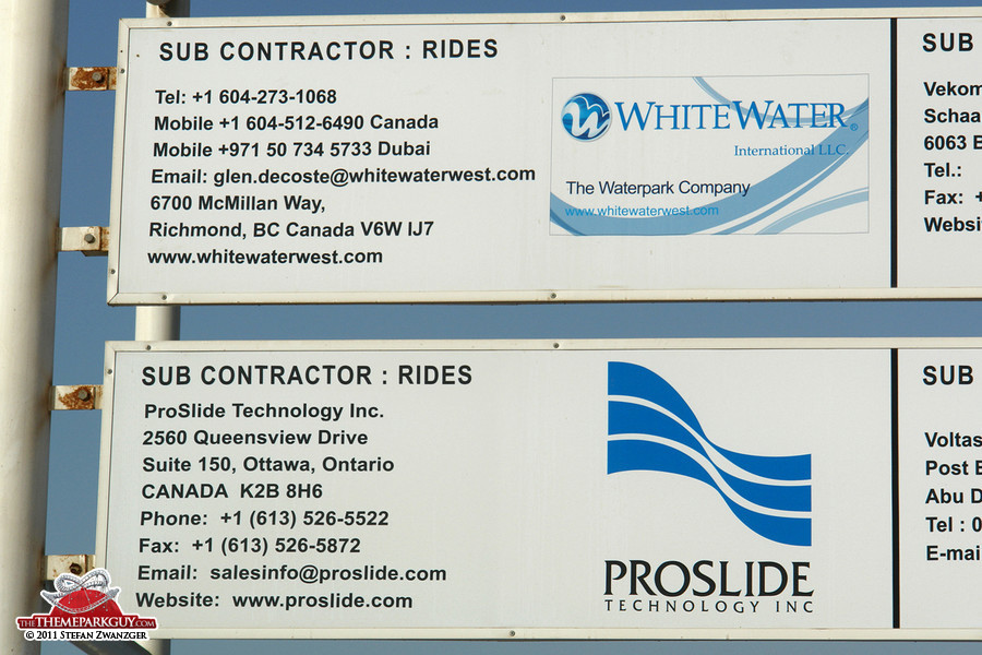 Both WhiteWater West and ProSlide will be delivering water slides