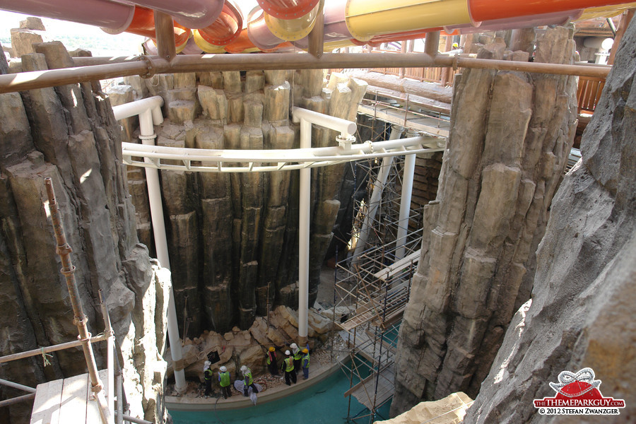 Here's slides, caves, coaster and lazy river on top of each other