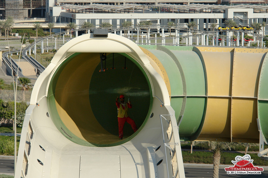 ...for water slides so big that you could live in them...