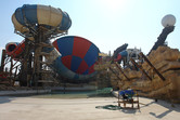 Giant tornado funnel slide