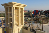 View from the souq roof onto the massive Tornado slide