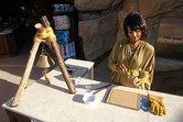 Woman employee on pearl discovery desk