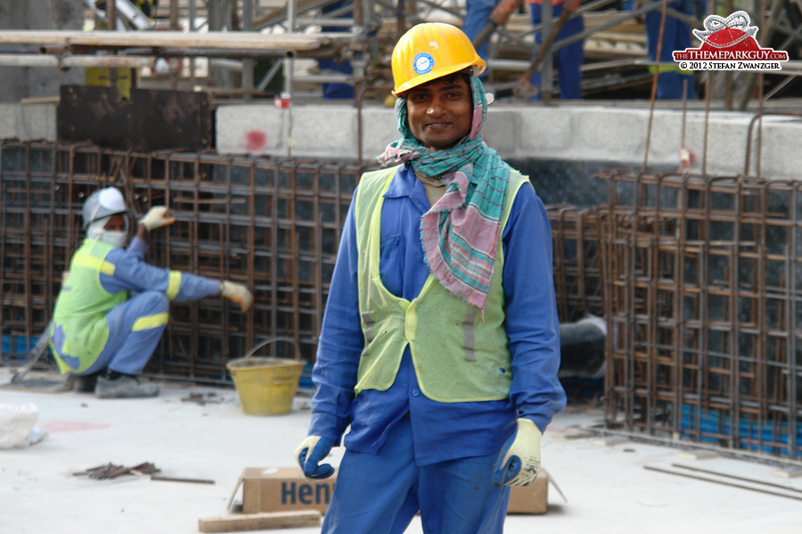 South Asian worker on site