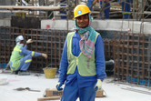 South Asian worker on site