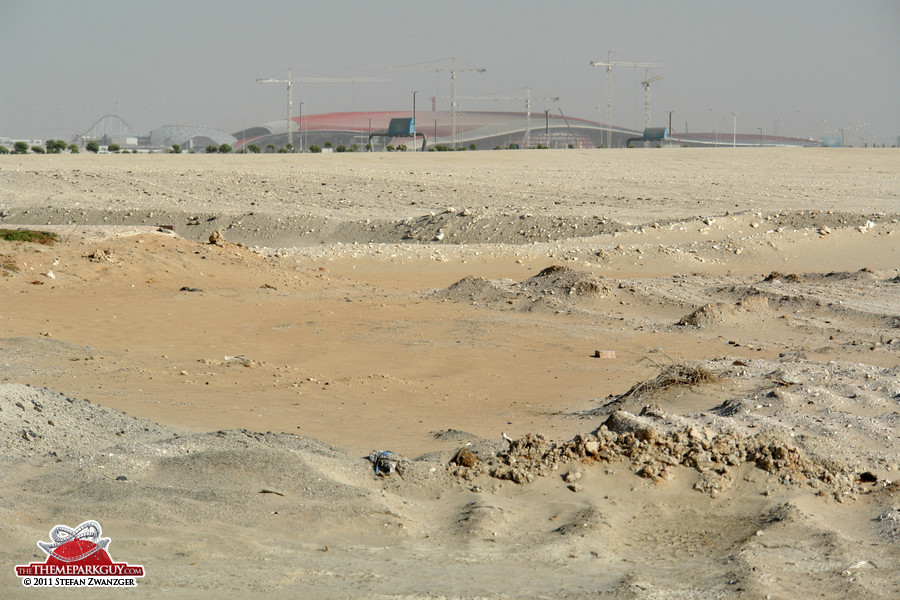 Lots of new cranes adjacent to Ferrari World