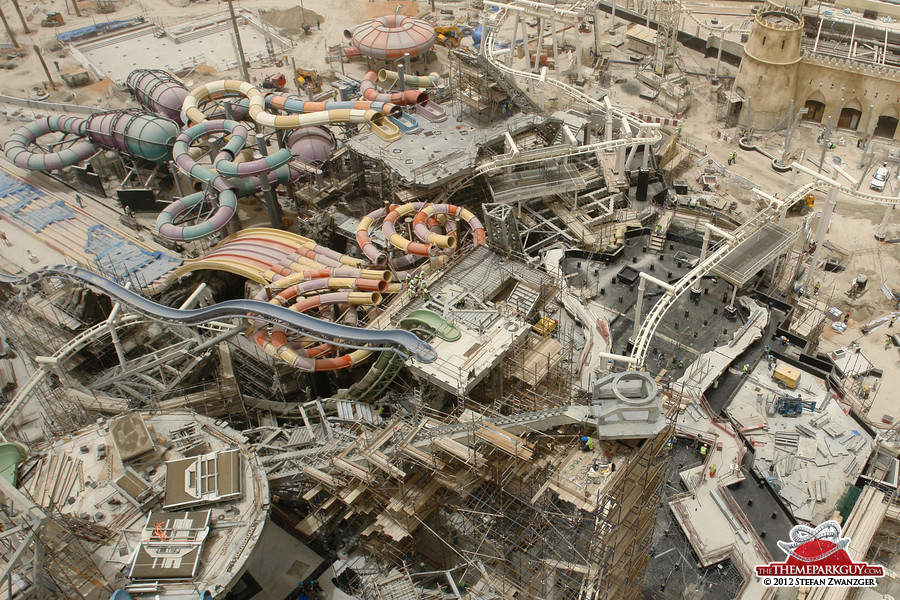 Incredible slide jungle at Yas Waterworld Abu Dhabi