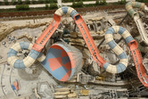 Tornado water slide from above