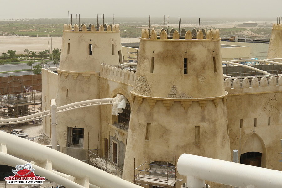 The well-themed fort from below