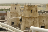 The well-themed fort from below