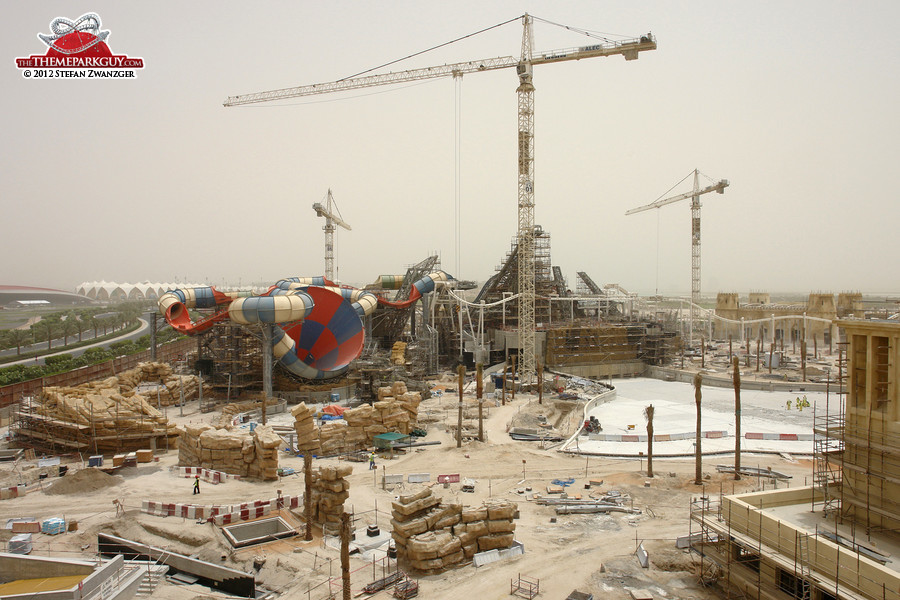 Yas Waterworld seen from the future entrance